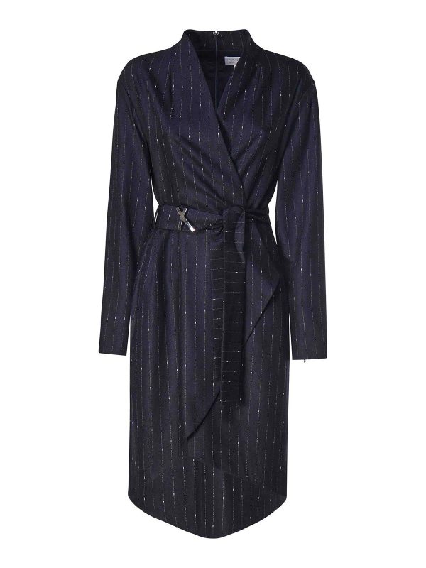 Genny Robe Au Genou - Bleu