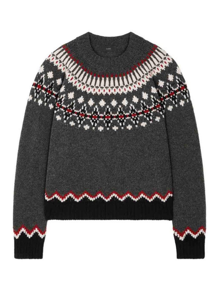 Alanui Pull Col Rond - Noir
