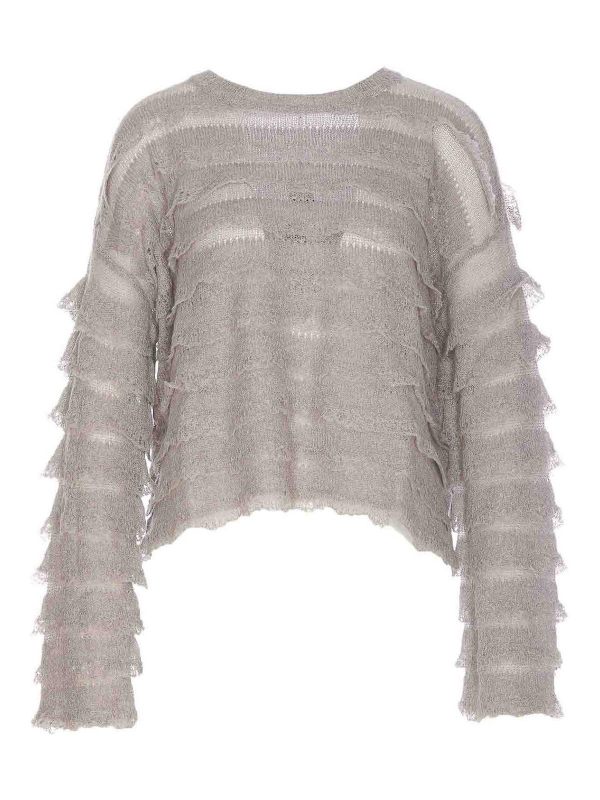 Twinset Pull Col Rond - Gris