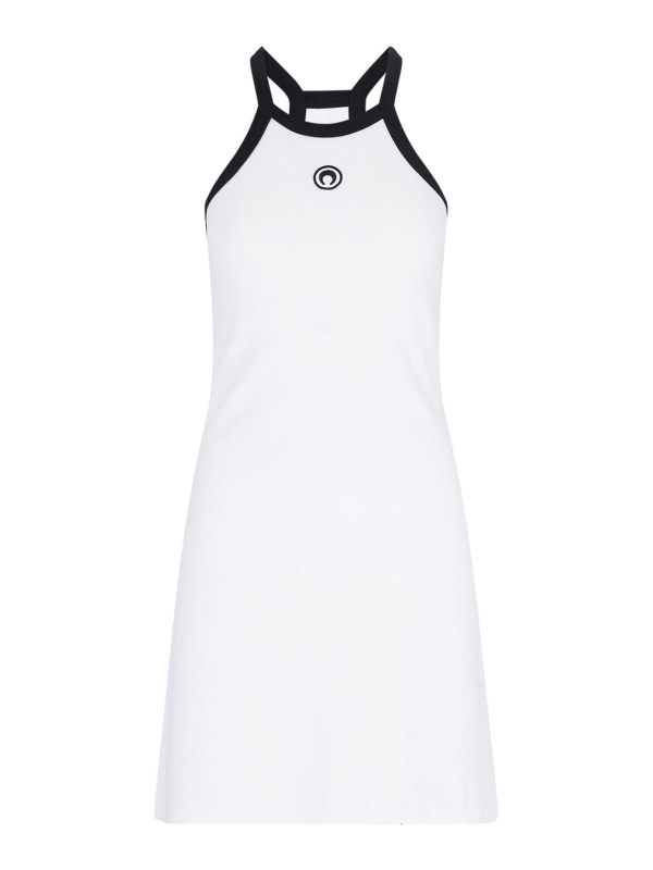 Marine Serre Robe Courte - Blanc