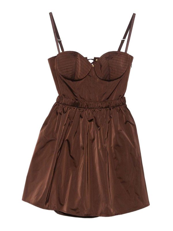 Elisabetta Franchi Robe Au Genou - Marron