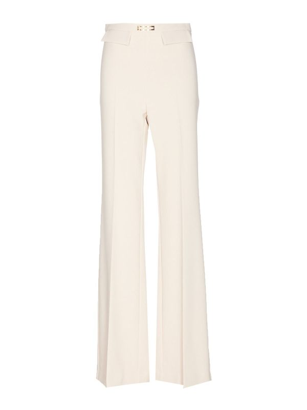 Elisabetta Franchi Pantalon Couturier - Blanc