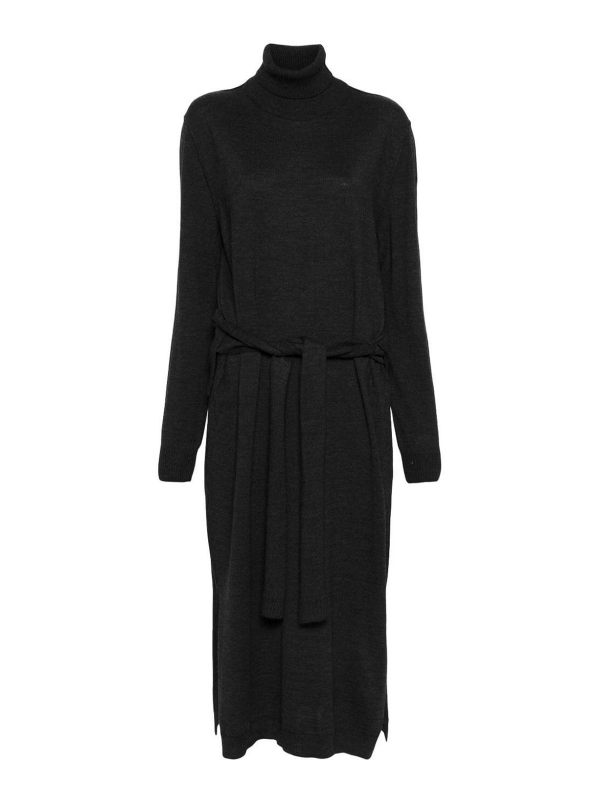 Lemaire Robe Au Genou - Gris Foncé