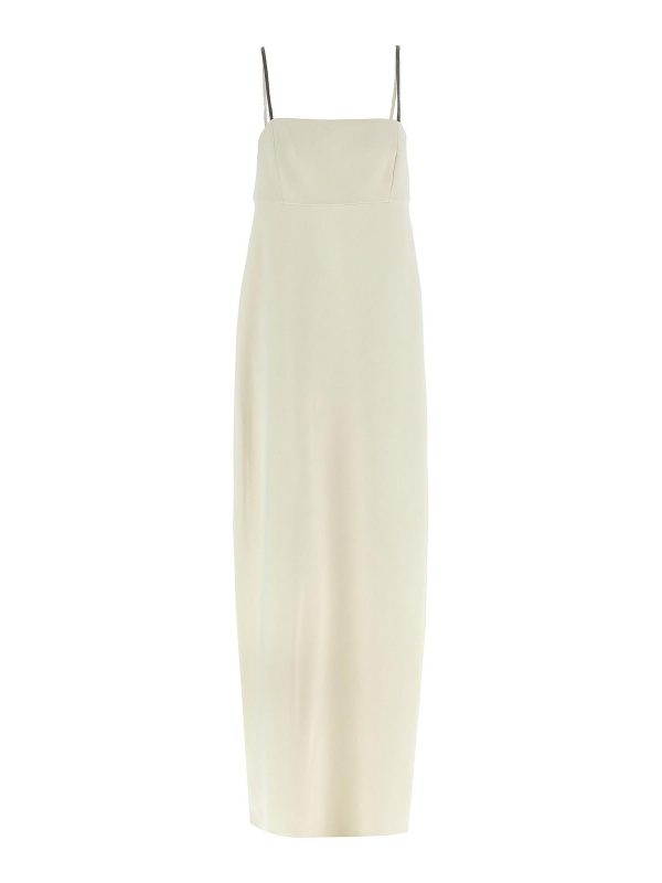 Brunello Cucinelli Robe Au Genou - Blanc