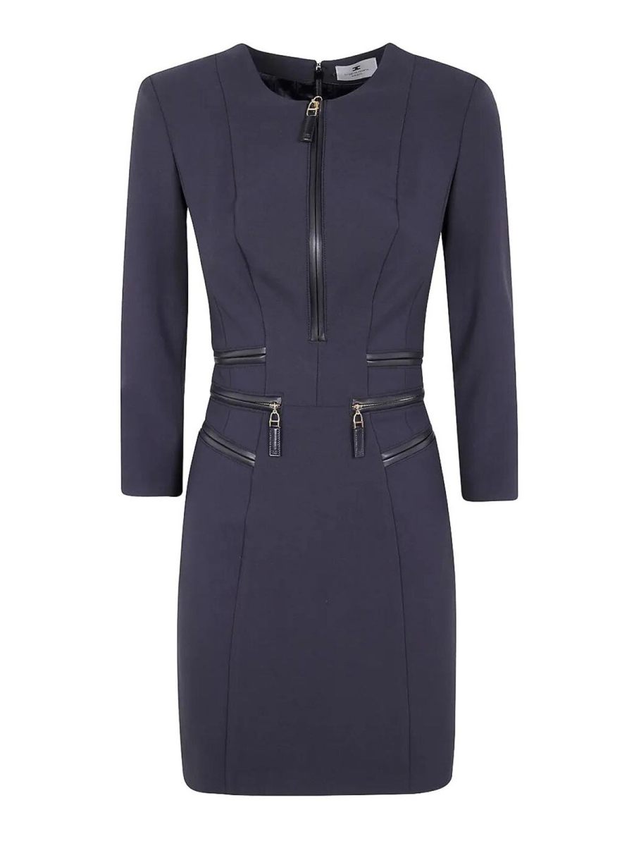 Elisabetta Franchi Robe Au Genou - Noir