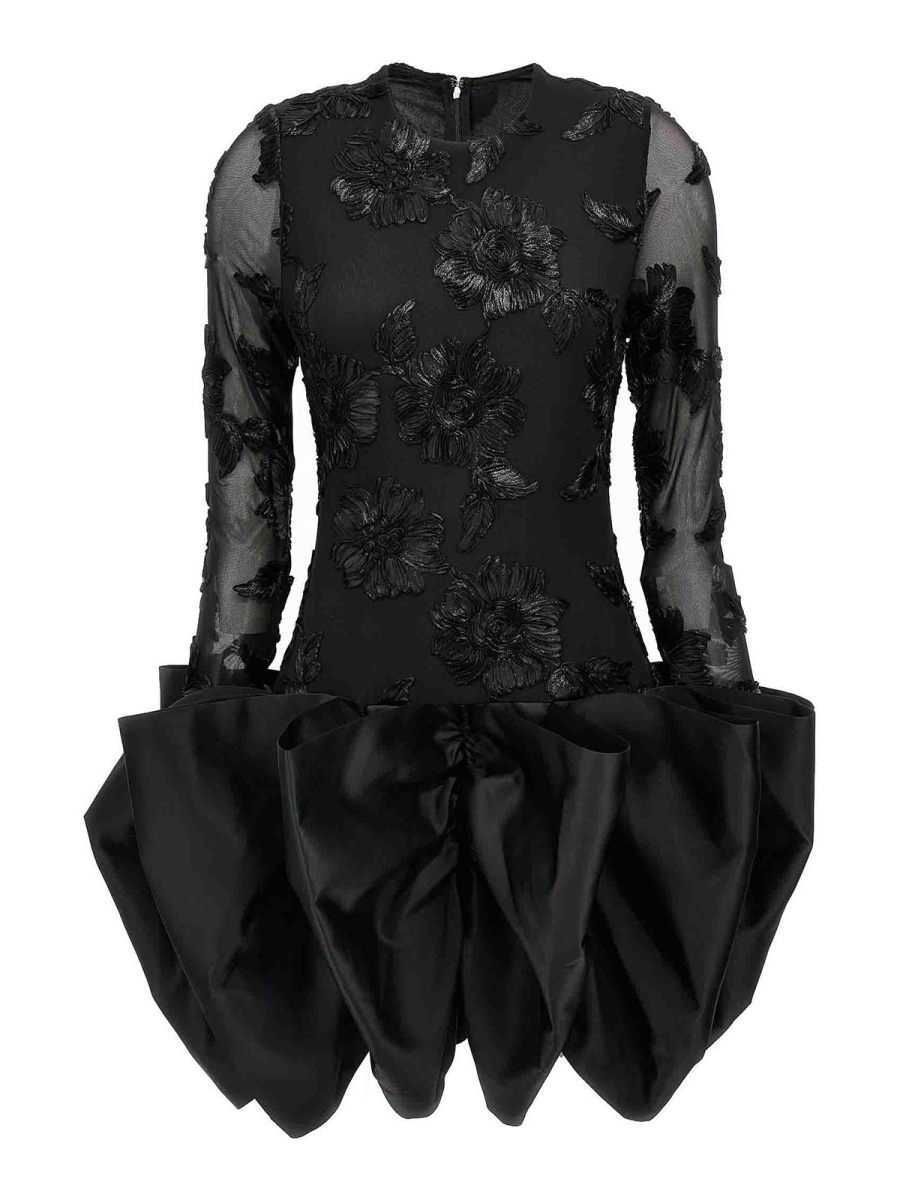 Rotate Birger Christensen Robe Courte - Noir