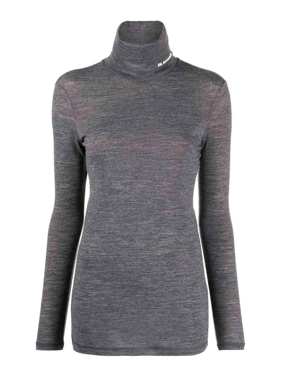 Jil Sander Pull Col Roulé - Gris