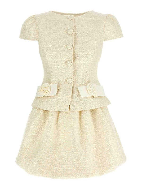 Self Portrait Robe Courte - Blanc