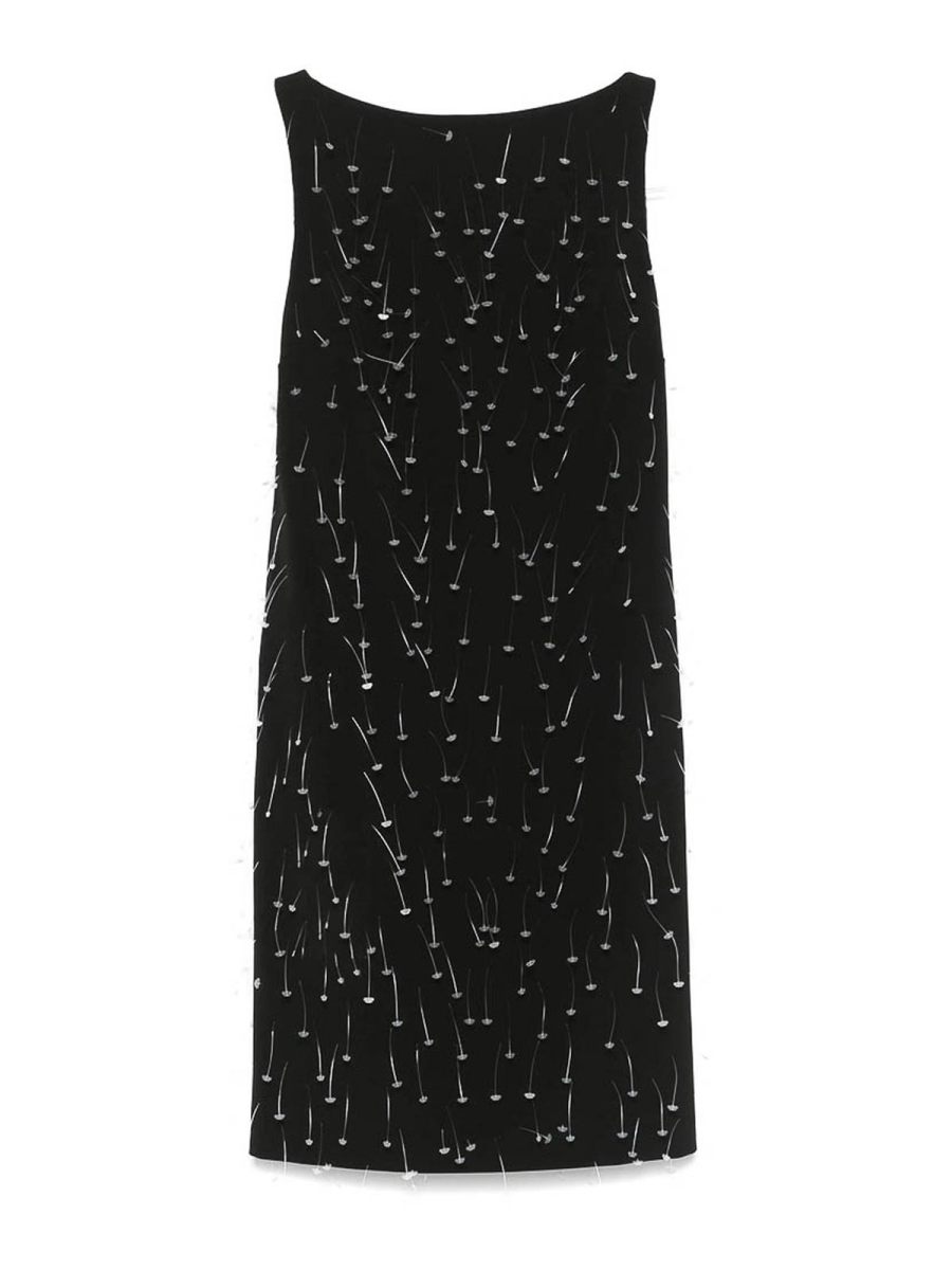 Moschino Robe Au Genou - Noir