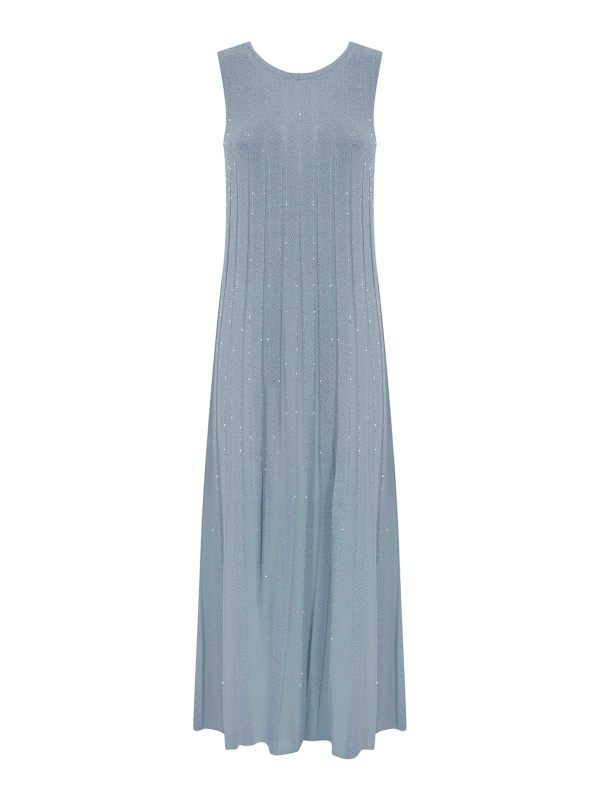 D. Exterior Robe Au Genou - Bleu Clair