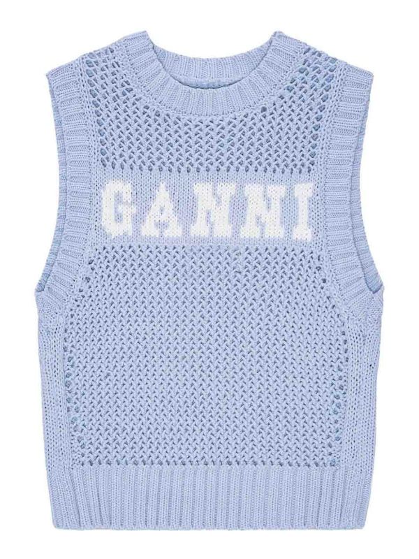 Ganni Gilet - Bleu Clair