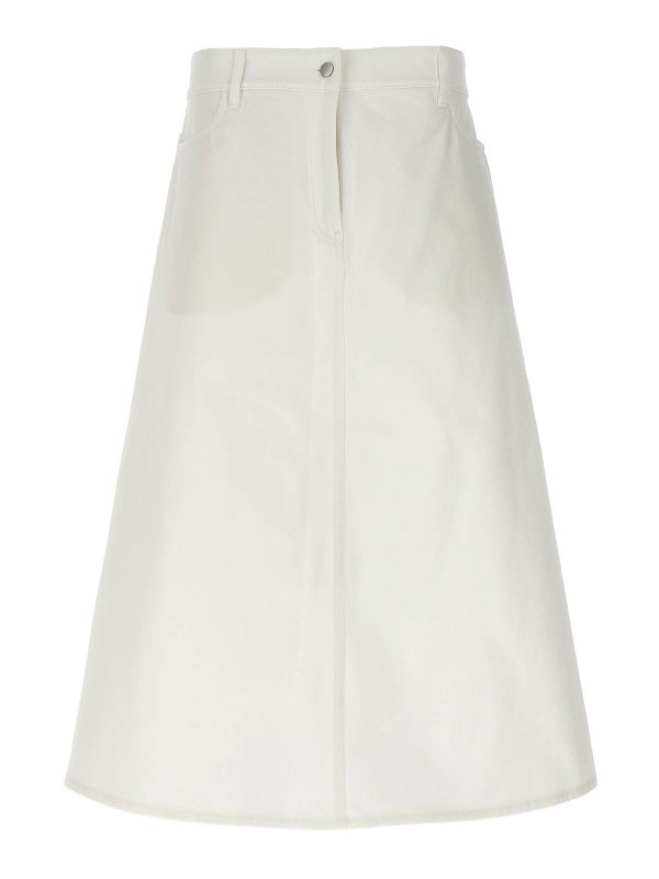 Studio Nicholson Jupe Midi - Blanc