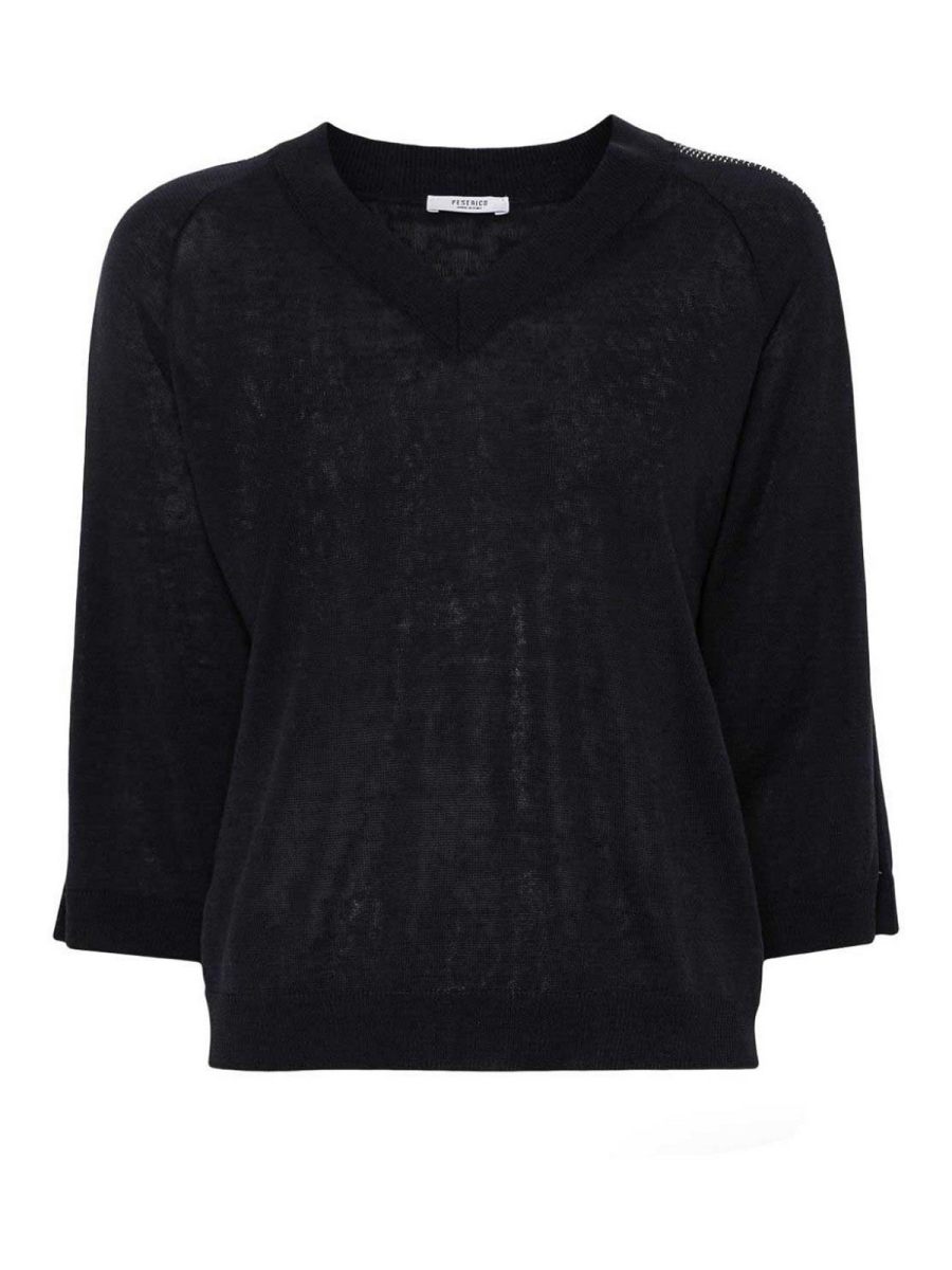 Peserico Pull Col Rond - Bleu