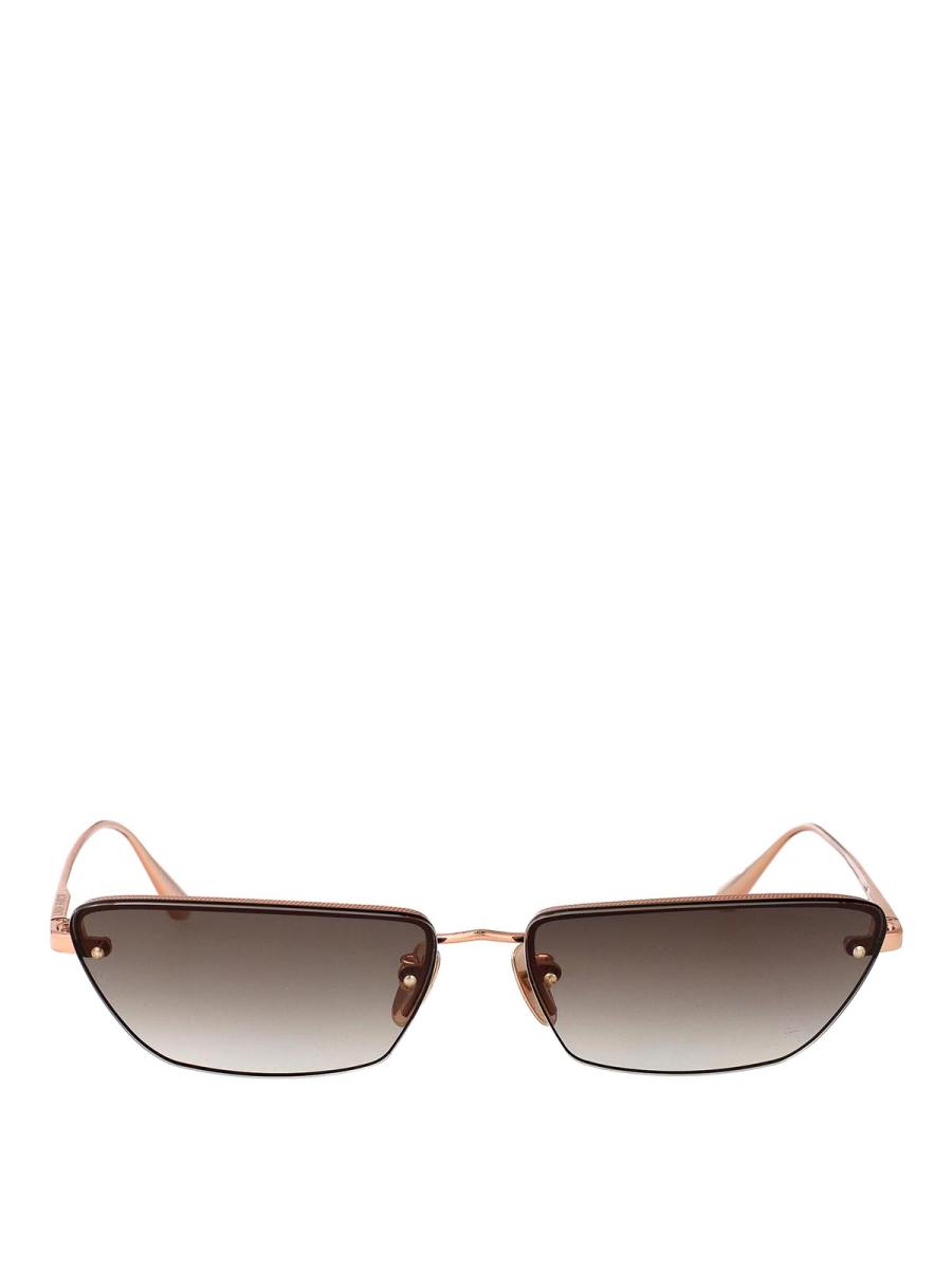 Linda Farrow Lunettes De Soleil - Or