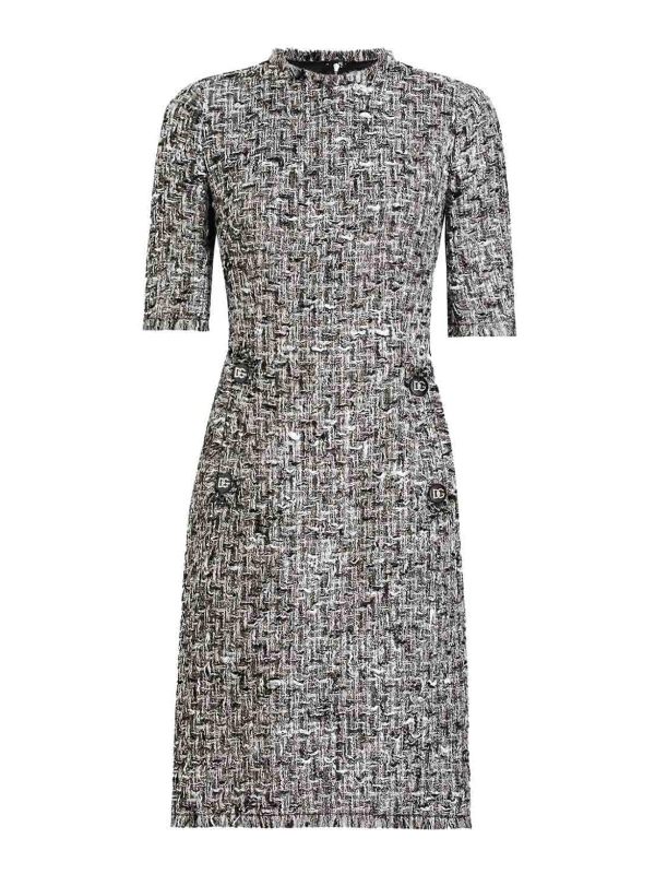 Dolce & Gabbana Robe Au Genou - Gris