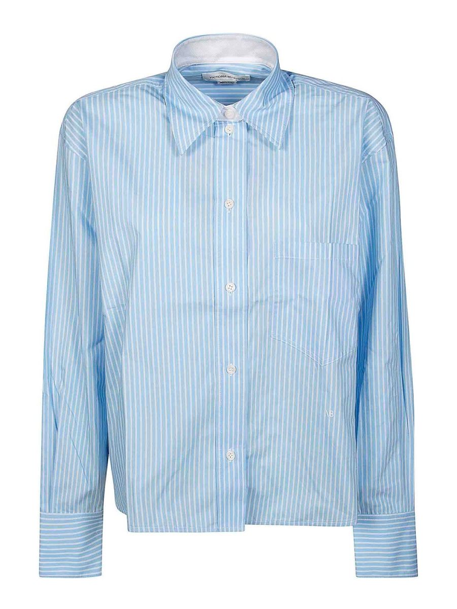 Victoria Beckham Chemise - Bleu Clair