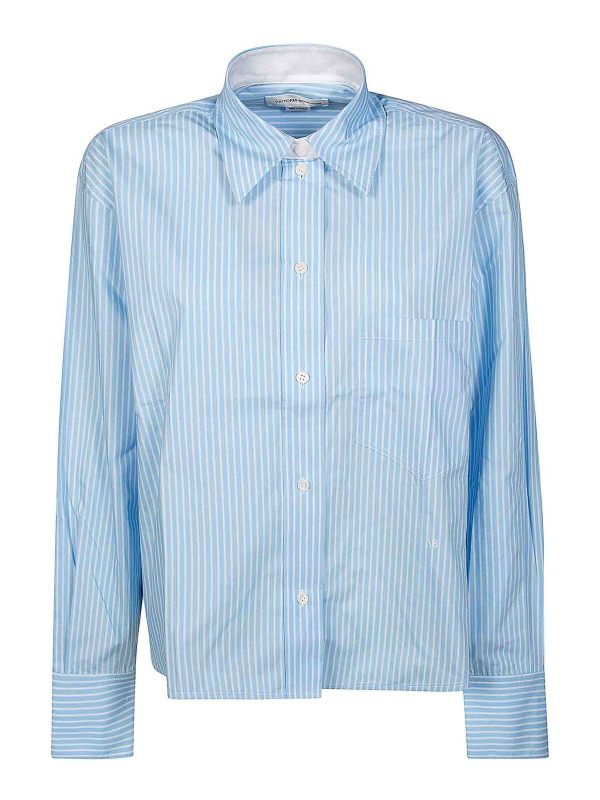 Victoria Beckham Chemise - Bleu Clair