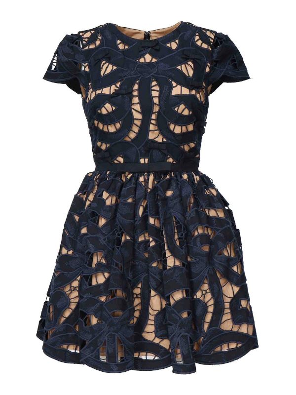 Self Portrait Robe Courte - Bleu