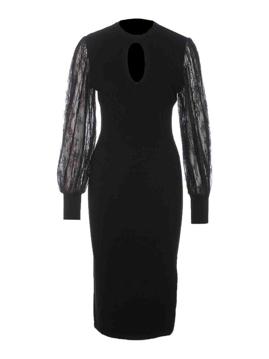 Twinset Robe Au Genou - Noir