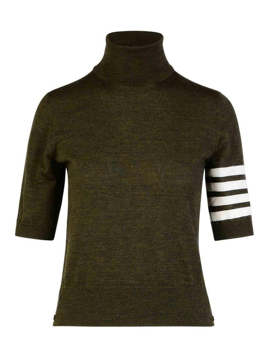 Thom Browne Pull Col Roulé - Vert