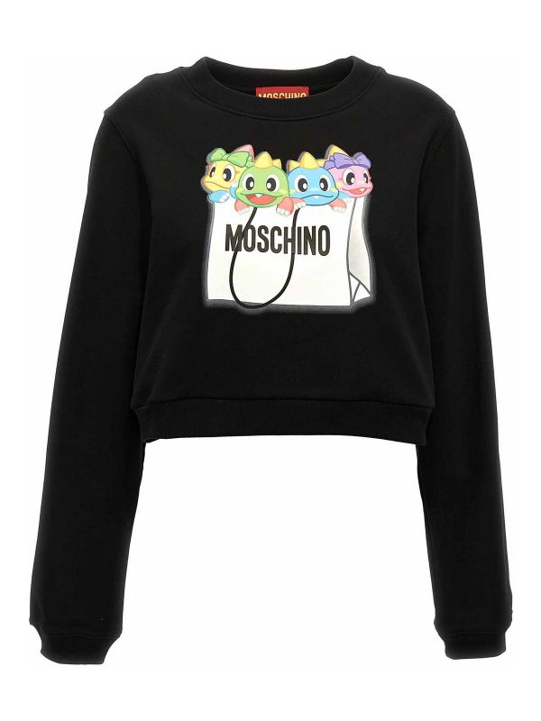 Moschino Pull Col Rond - Noir