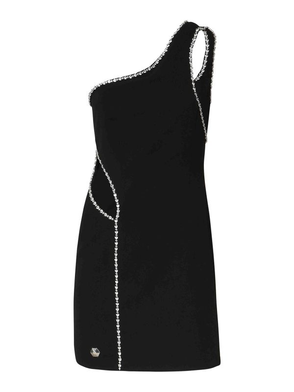 Philipp Plein Robe Au Genou - Noir