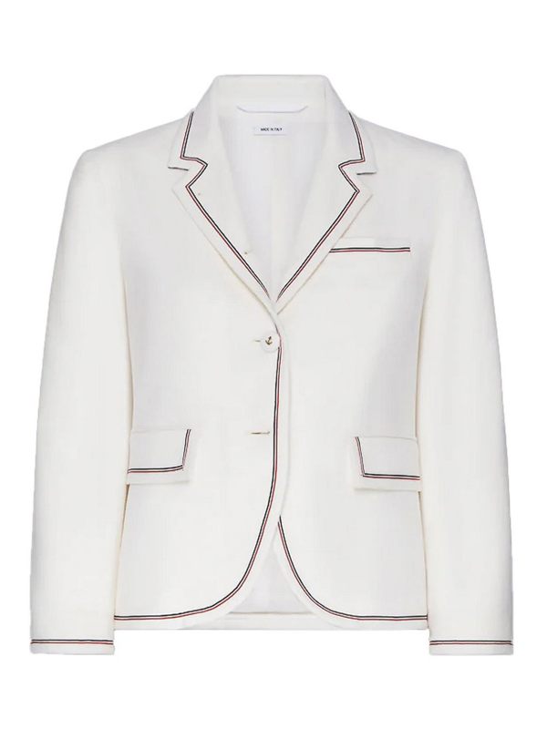Thom Browne Veste Casual - Blanc