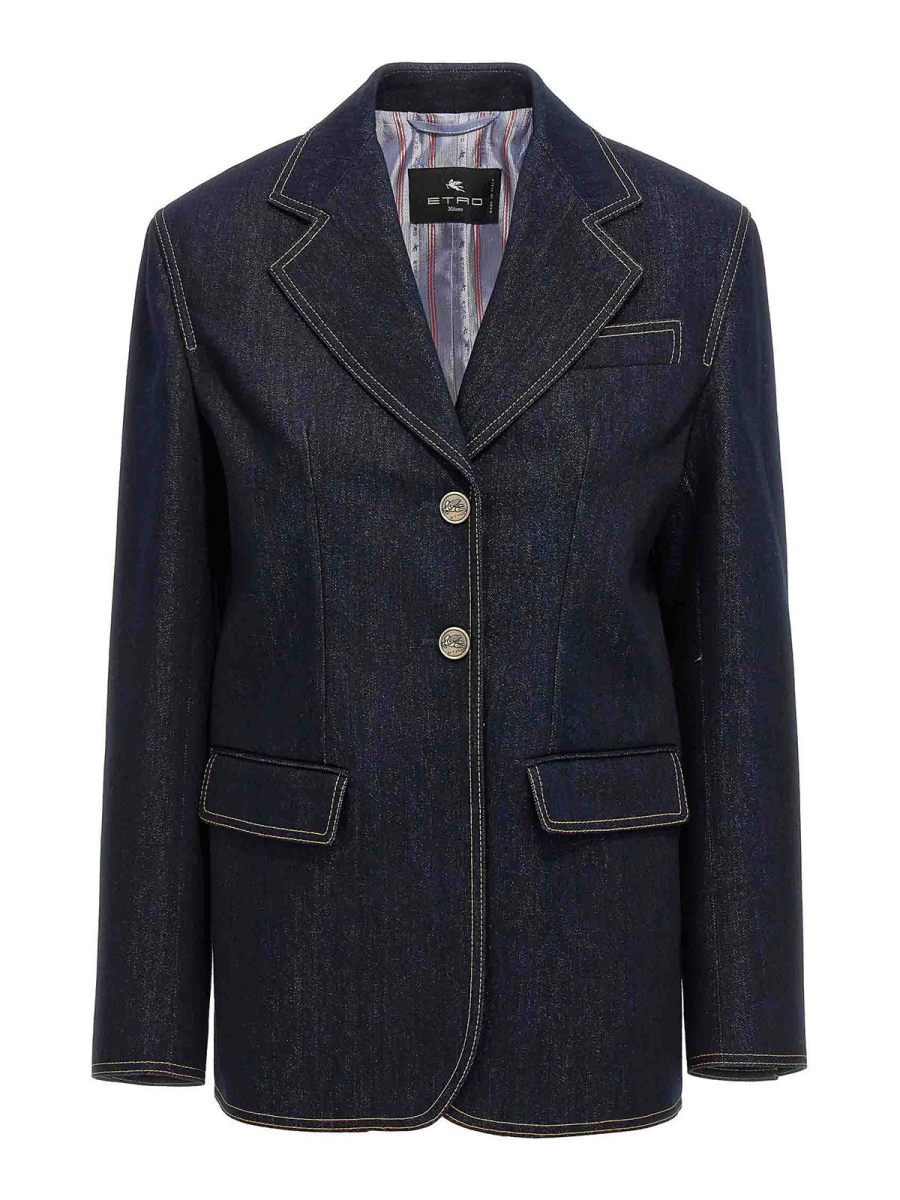 Etro Blazer - Bleu