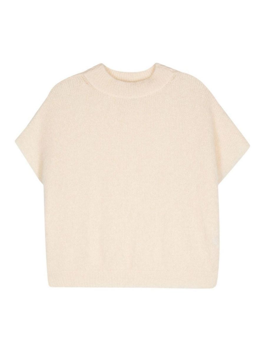Alysi Pull Col Rond - Blanc