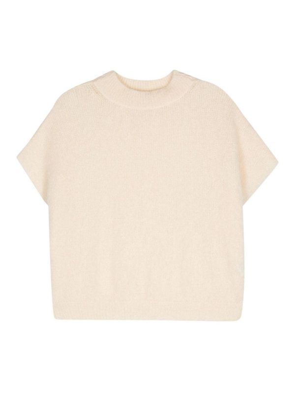 Alysi Pull Col Rond - Blanc