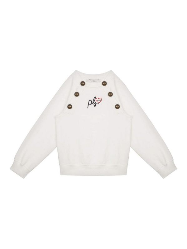 Philosophy di Lorenzo Serafini Pull Col Rond - Blanc