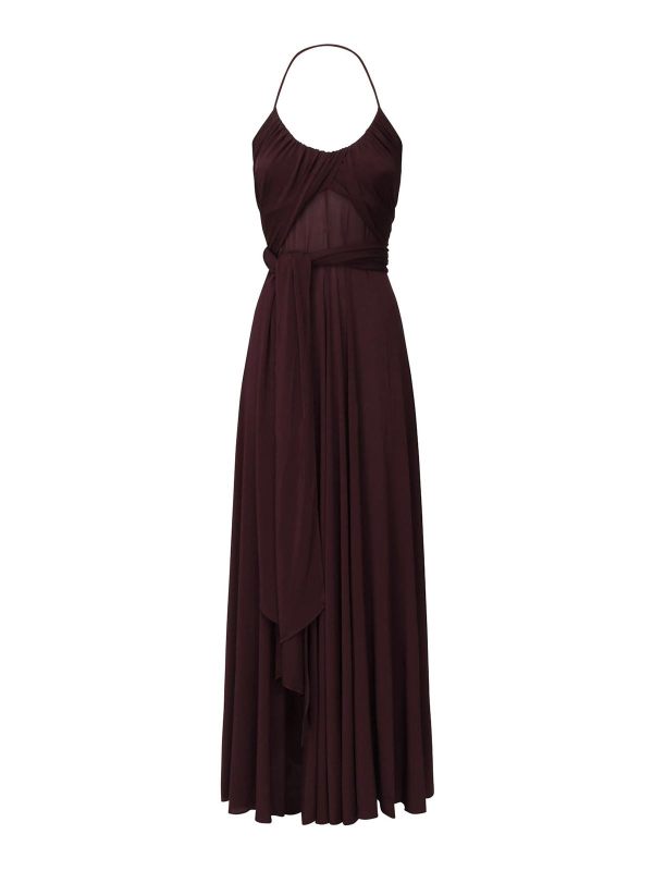 Alaïa Maxi Robe - Rouge Brun