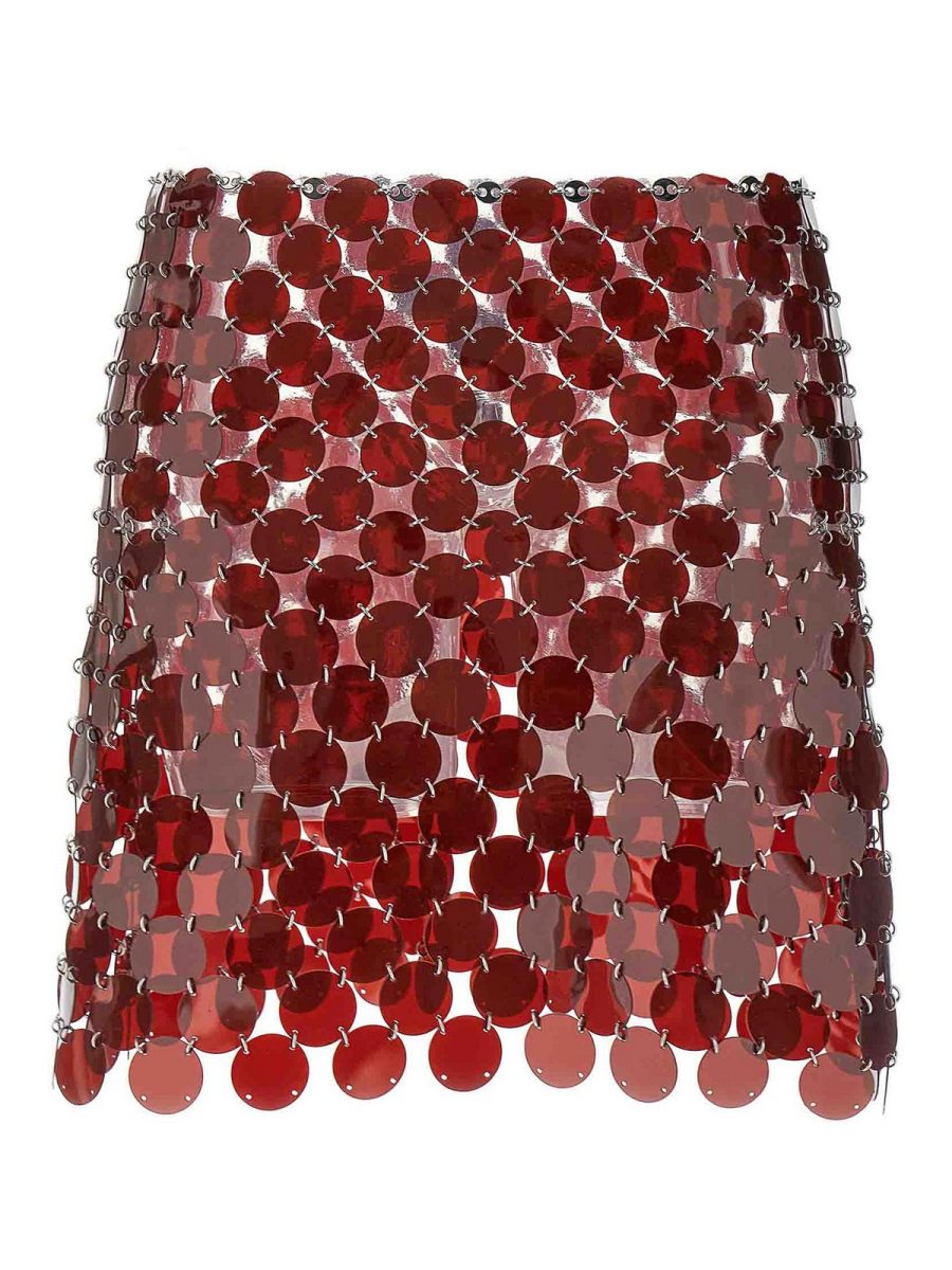 Rabanne Jupe Midi - Rouge