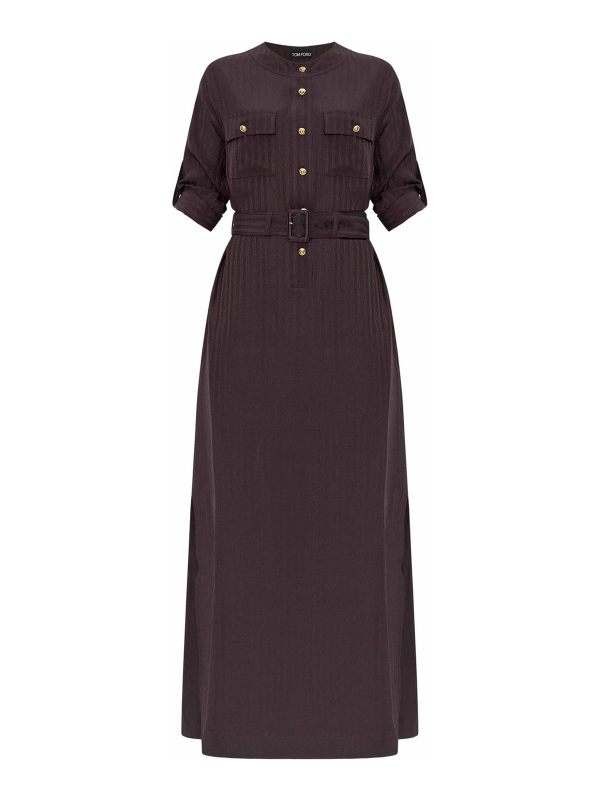 Tom Ford Robe Au Genou - Marron