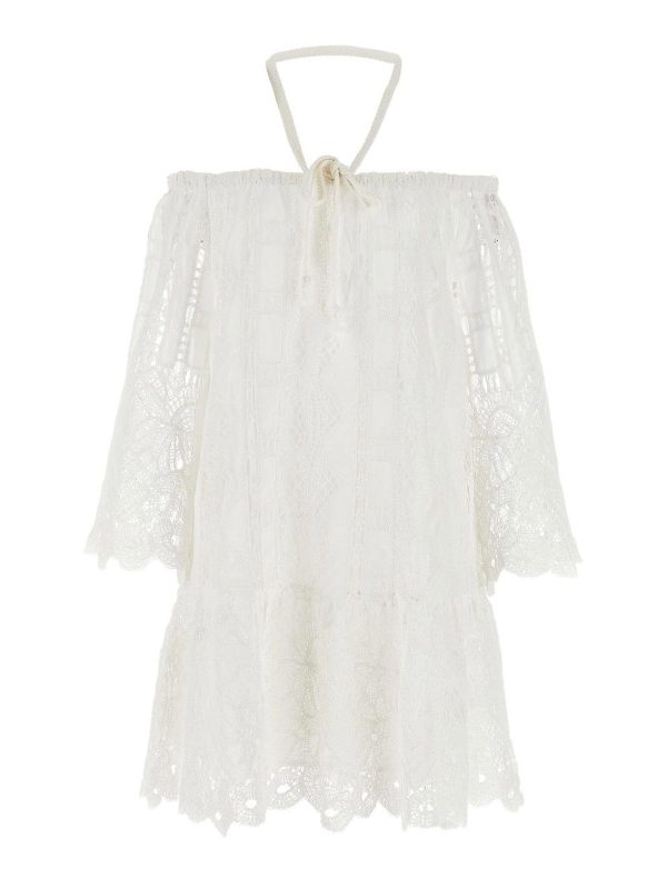 Pinko Robe Au Genou - Blanc