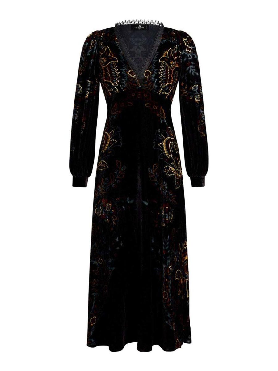 Etro Robe Au Genou - Noir