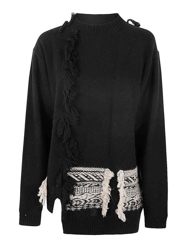 Y'S Pull Col Rond - Noir