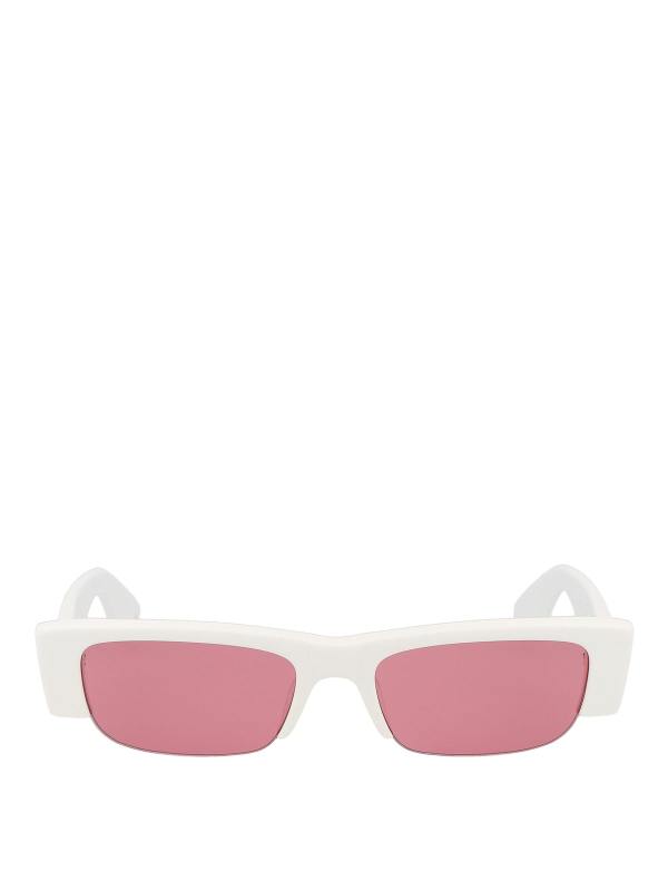 Alexander Mcqueen Lunettes De Soleil - Blanc