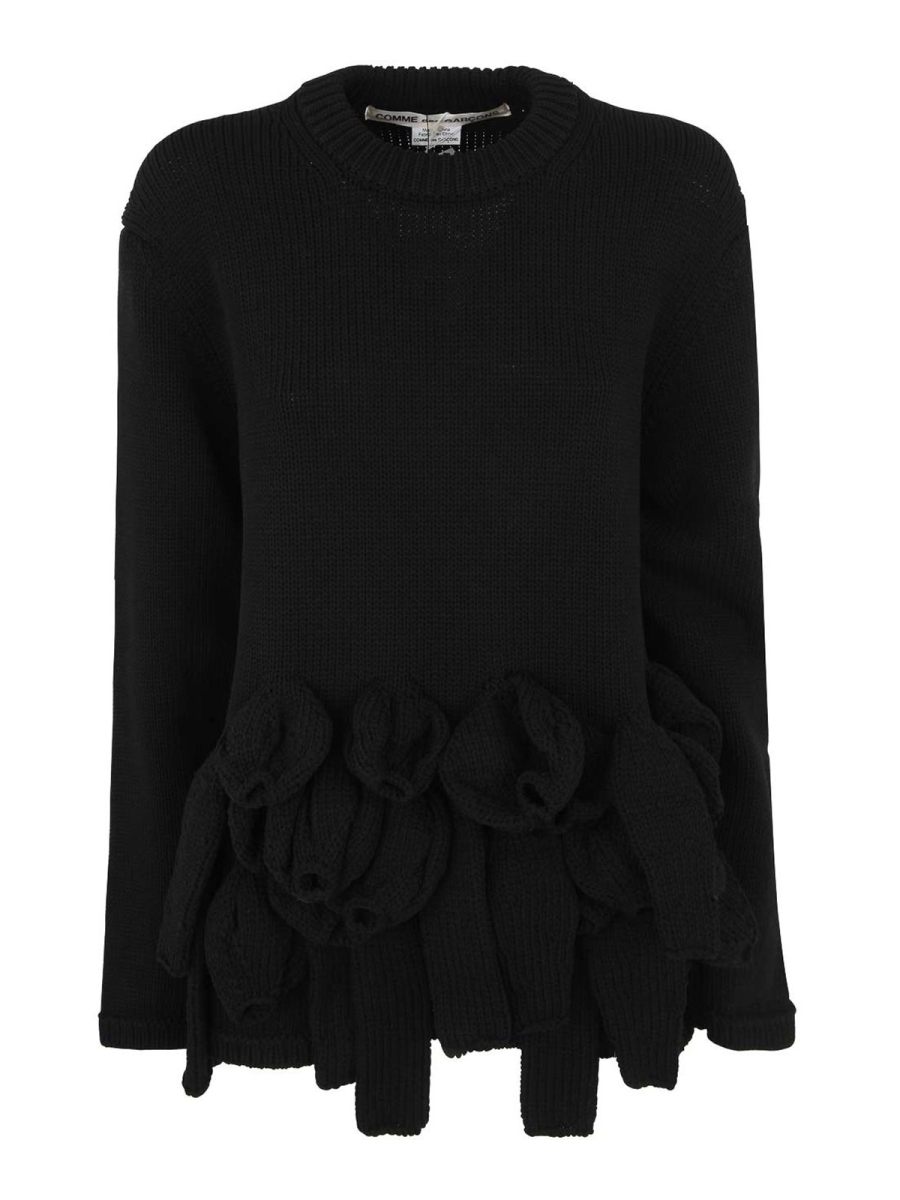Comme Des Garcons Pull Col Rond - Noir