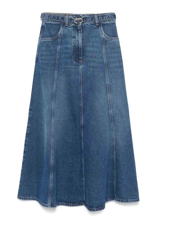 Twinset Jupe Midi - Foncé Délavé