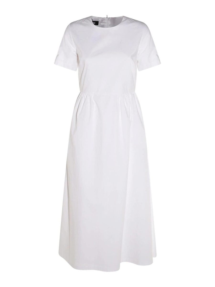 Add Robe Au Genou - Blanc