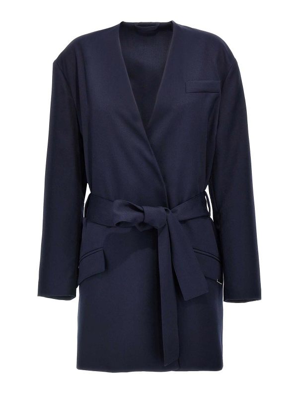 The Attico Manteau Long - Bleu