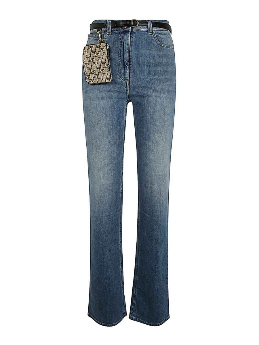 Elisabetta Franchi Jean Bootcut - Bleu