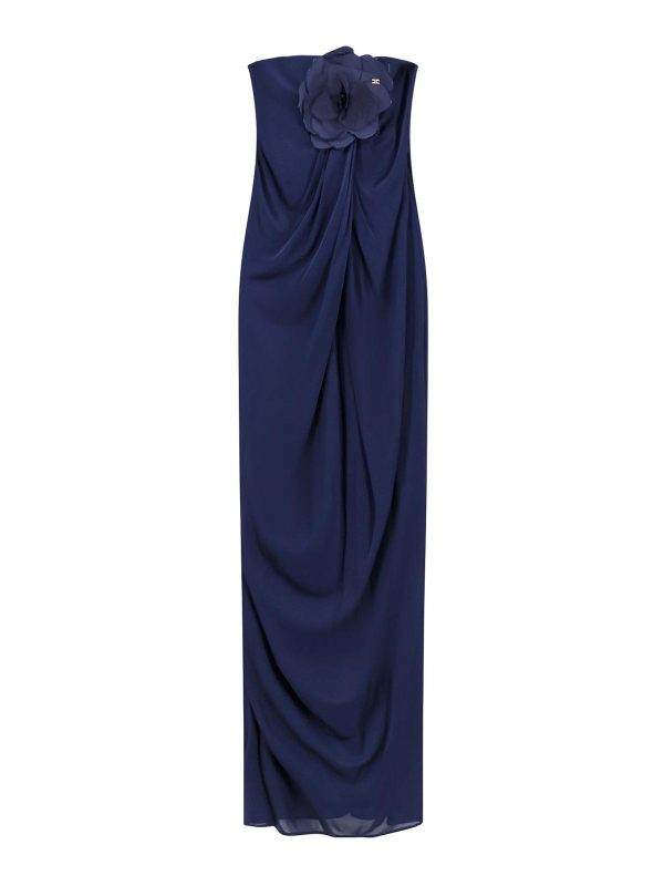 Elisabetta Franchi Robe Au Genou - Bleu