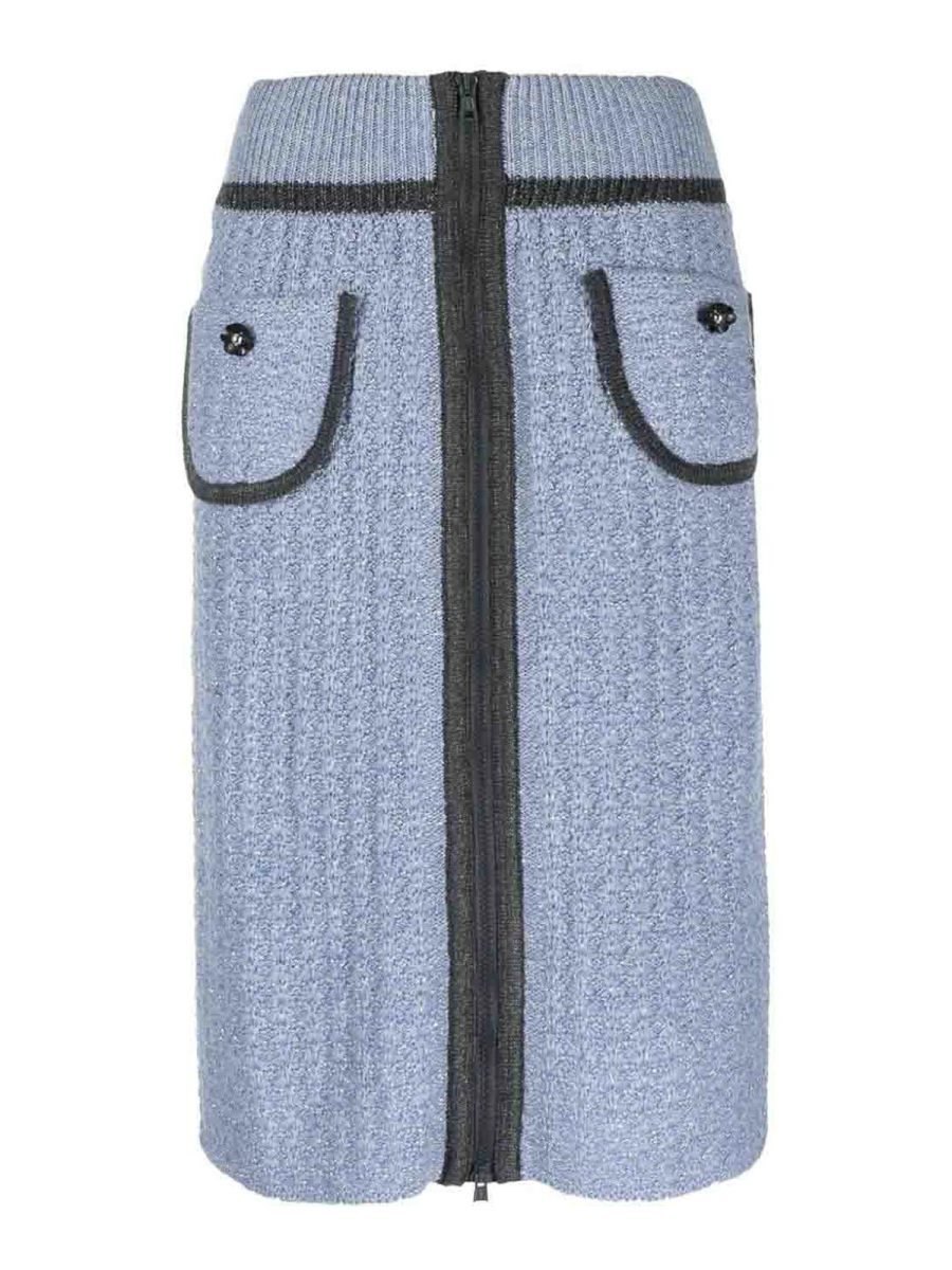 Cormio Jupe Midi - Bleu