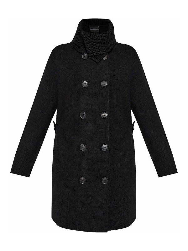 Emporio Armani Manteau Court - Noir