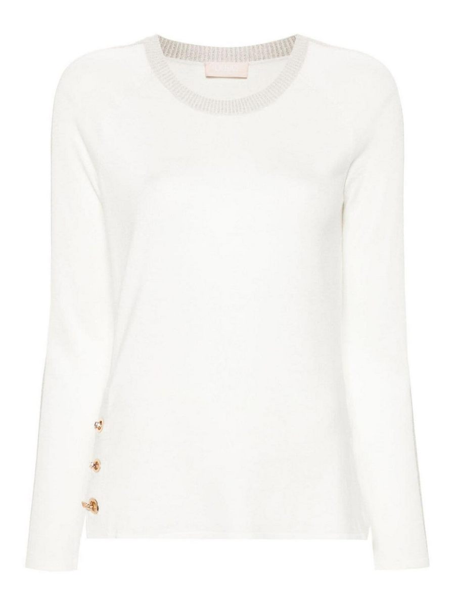 Liu Jo Pull Col Rond - Blanc