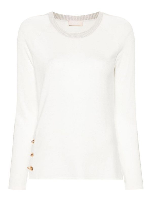 Liu Jo Pull Col Rond - Blanc