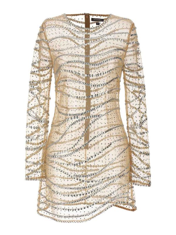 Retrofête Robe Au Genou - Argent