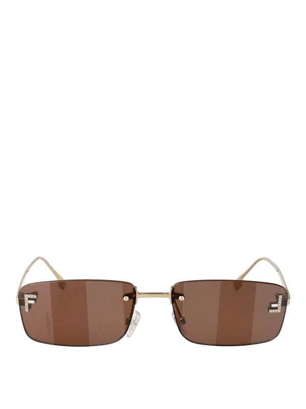 Fendi Lunettes De Soleil - Marron